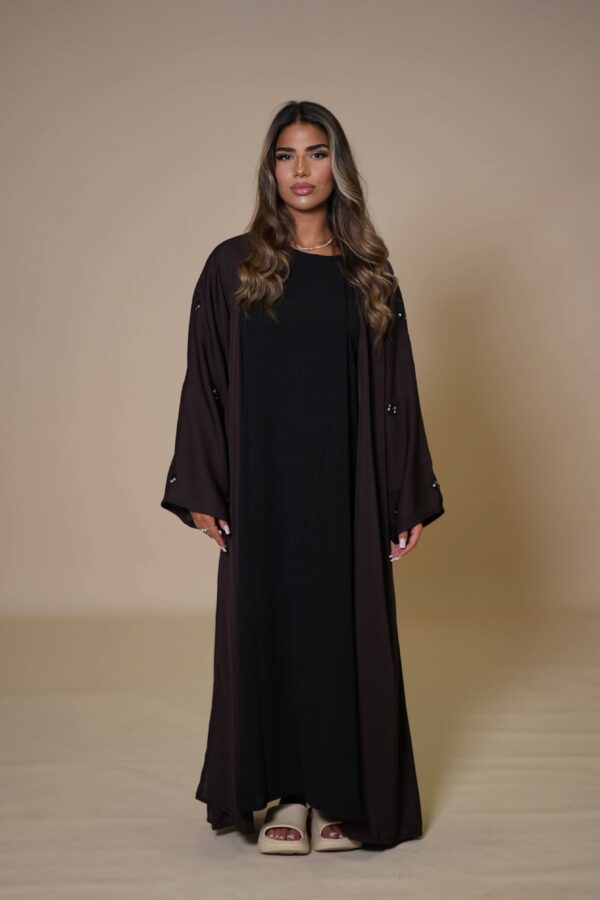 Masanda French Abaya – Elegantes Brown Sugar für stilvolle Auftritte - Image 3
