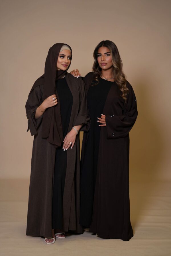 Masanda French Abaya – Elegantes Brown Sugar für stilvolle Auftritte - Image 5